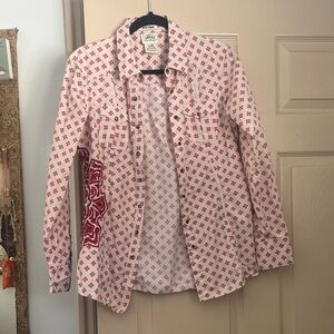 Arita Pink Patterned Button-Up Shirt